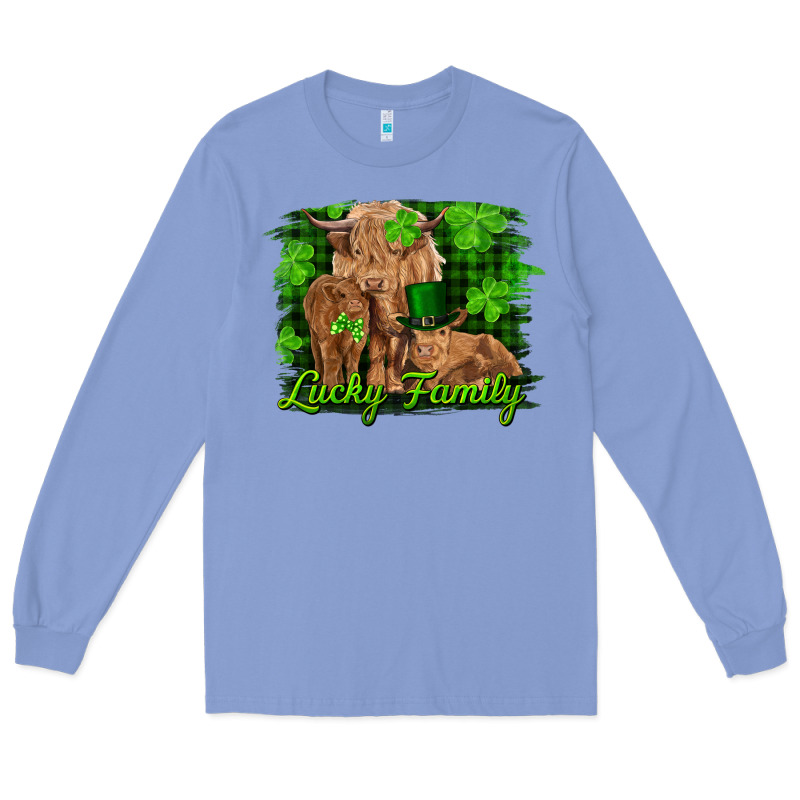 St Patrick's Day Lucky Cow Family Long Sleeve Tee by RanaPortraitStore | Teevron