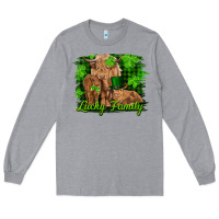 Heather Grey st patrick's day lucky cow family Long Sleeve Tee - RanaPortraitStore