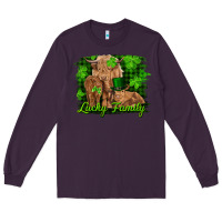 Plum st patrick's day lucky cow family Long Sleeve Tee - RanaPortraitStore