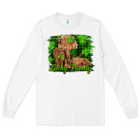 White st patrick's day lucky cow family Long Sleeve Tee - RanaPortraitStore