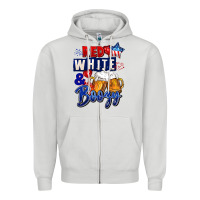 Dove Grey Red white and boozy 4th of july Zipper Hoodie - CowGirlArtShop