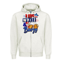 Oatmeal Heather Red white and boozy 4th of july Zipper Hoodie - CowGirlArtShop