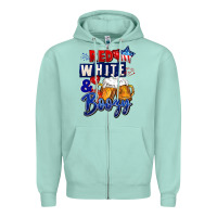 Seafoam Red white and boozy 4th of july Zipper Hoodie - CowGirlArtShop
