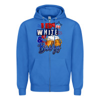 True Royal Red white and boozy 4th of july Zipper Hoodie - CowGirlArtShop
