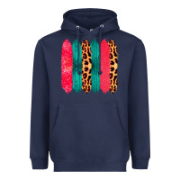 Navy Colored Leopard and Wood Patterned Western Brush Strokes Heavyweight Hoodie - Bettercallsaul