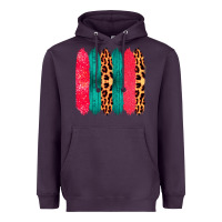 Plum Colored Leopard and Wood Patterned Western Brush Strokes Heavyweight Hoodie - Bettercallsaul