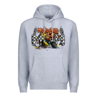 Heather Grey motocross mom Premium Hoodie - MaliasSmallBusiness