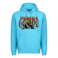 Ocean Blue motocross mom Premium Hoodie - MaliasSmallBusiness
