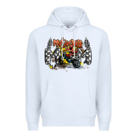 White motocross mom Premium Hoodie - MaliasSmallBusiness