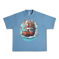 Pebble Blue happy santa Urban Heavy Tee - Unal Design