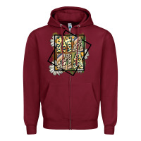 Burgundy mama leopard Zipper Hoodie - CowhideDigitalArt