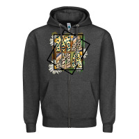 Charcoal Heather mama leopard Zipper Hoodie - CowhideDigitalArt