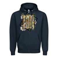 Navy mama leopard Zipper Hoodie - CowhideDigitalArt