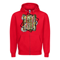 Red mama leopard Zipper Hoodie - CowhideDigitalArt