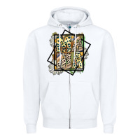 White mama leopard Zipper Hoodie - CowhideDigitalArt