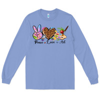 Colony Blue peace love art Long Sleeve Tee - texasbilliewilder