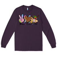 Plum peace love art Long Sleeve Tee - texasbilliewilder