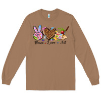 Toasted Coconut peace love art Long Sleeve Tee - texasbilliewilder