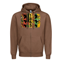 Chestnut juneteenth 1865 brush stroke Zipper Hoodie - HRA Design Shop