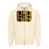 Sandshell juneteenth 1865 brush stroke Zipper Hoodie - HRA Design Shop