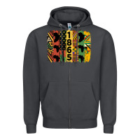 Smoke juneteenth 1865 brush stroke Zipper Hoodie - HRA Design Shop