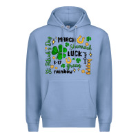 Colony Blue st. patricks day doodle Premium Hoodie - MaliasSmallBusiness