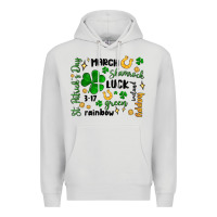 Dove Grey st. patricks day doodle Premium Hoodie - MaliasSmallBusiness