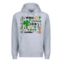 Heather Grey st. patricks day doodle Premium Hoodie - MaliasSmallBusiness