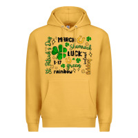 Mustard st. patricks day doodle Premium Hoodie - MaliasSmallBusiness