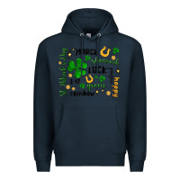 Navy st. patricks day doodle Premium Hoodie - MaliasSmallBusiness