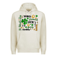 Oatmeal Heather st. patricks day doodle Premium Hoodie - MaliasSmallBusiness