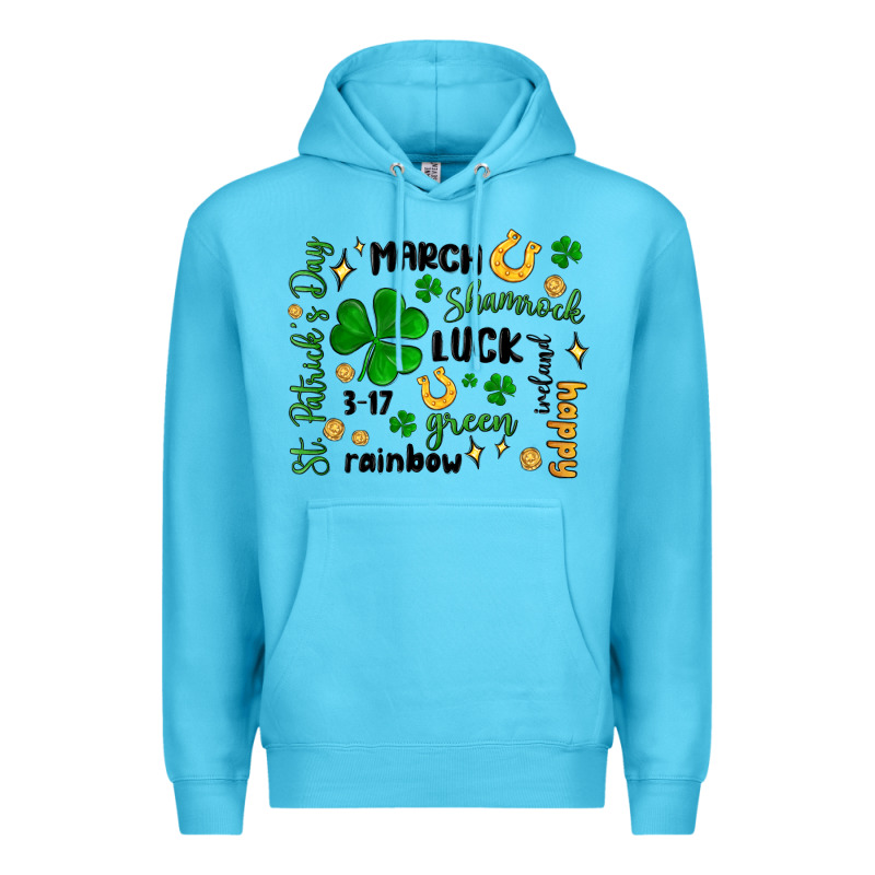 St. Patricks Day Doodle Premium Hoodie by MaliasSmallBusiness | Teevron