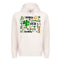 Pale Pink st. patricks day doodle Premium Hoodie - MaliasSmallBusiness