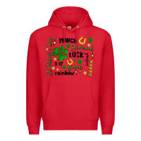 Red st. patricks day doodle Premium Hoodie - MaliasSmallBusiness