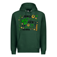 Sports Green st. patricks day doodle Premium Hoodie - MaliasSmallBusiness