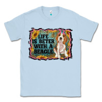 Dusty Blue life is better with a beagle Classic Tee - RanaPortraitStore