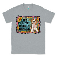 Heather Grey life is better with a beagle Classic Tee - RanaPortraitStore