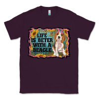 Plum life is better with a beagle Classic Tee - RanaPortraitStore