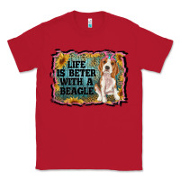 Red life is better with a beagle Classic Tee - RanaPortraitStore