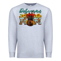 Heather Grey doberman mom Premium Sweatshirt - Artiststas