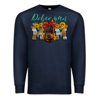 Navy doberman mom Premium Sweatshirt - Artiststas