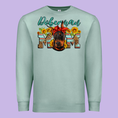 Doberman Mom Premium Sweatshirt Designed By Artiststas