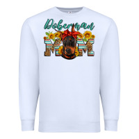 White doberman mom Premium Sweatshirt - Artiststas