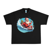 Black surf happy santa Urban Heavy Tee - Unal Design