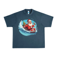 Midnight Navy surf happy santa Urban Heavy Tee - Unal Design