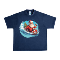 Navy surf happy santa Urban Heavy Tee - Unal Design
