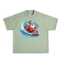 Oil Green surf happy santa Urban Heavy Tee - Unal Design