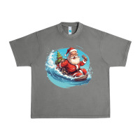 Surf Happy Santa Urban Heavy Tee | Teevron