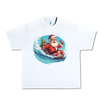 White surf happy santa Urban Heavy Tee - Unal Design