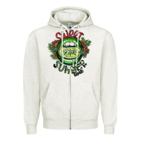 Oatmeal Heather sweet summer time Zipper Hoodie - SublimationCraftShop